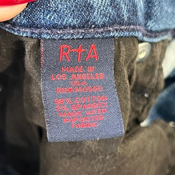 RtA Ryder boyfriends jeans women's size 26 medium wash - Picture 9 of 9